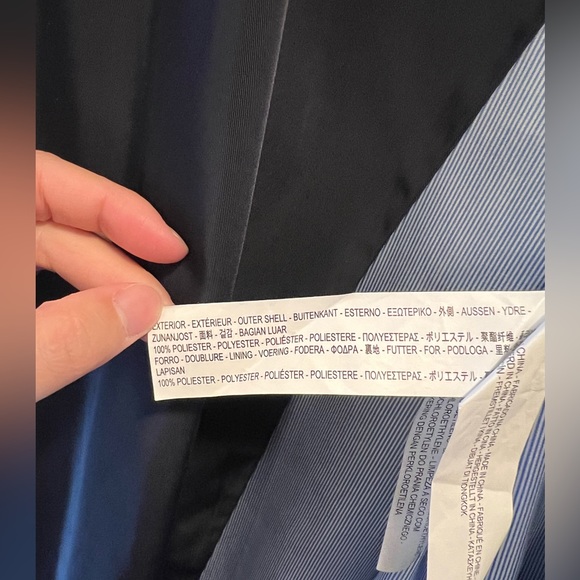 Zara Navy Duster/Trenchcoat Jacket with Silver Buckle - Picture 5 of 5